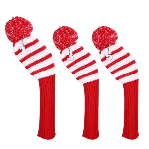 Golf Club Head Covers 3 Pcs Set Driver & Fairway HeadCovers Protective Golf Club Accessories for Men Women Golfer