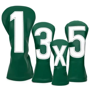 Golf Club Head Covers Customize Big Number Design Wood Cover Rubber String and Embroidery Design Head Cover