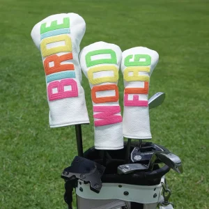 Golf Club Head Covers Driver 3 Wood Hybrid White Golf Driver Fairway Hybrid Head Cover
