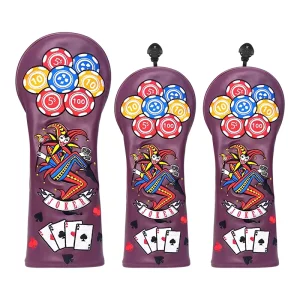 Golf Club Head Covers Leather Cover Custom Headcovers Waterproof Set for Driver Woods Hybrid Pu Headcover Golf Head Covers