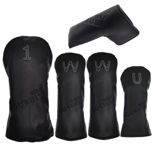 Golf Club Head Covers PU Leather Custom Logo Driver 1 3 5 Fairway Woods