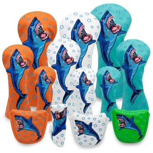 Golf Club Head Covers PU Leather Golf Wood Covers for Driver Fairway Woods Hybrids UT Golf Headcovers