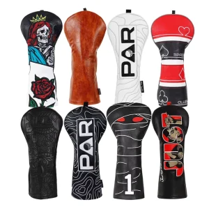 Golf Club Head Covers PU Leather with Embroidery for Driver