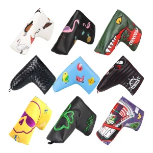 Golf Club Headcovers Embroidery PU Leather Blade Putter Golf Head Cover