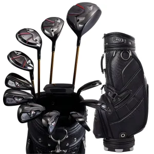 Golf Club Set for Men Complete 12 Piece Set Titanium Driver High Modulus Carbon Fiber Shafts Bag Rubber