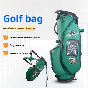 Golf Club Stand Bag Outdoor Portable Waterproof PU Club Bag Multi Functional Golf Gear Storage Bag Durable Golf Bag