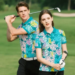 Golf Club Team Uniforms Quick Dry Summer Vacation Top Golf Polo Shirts Men Women Turn-Down Collar Golf Clothes