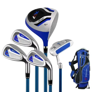 Golf Clubs Complete Set With Golf Bag for Kids Driver Wood Hybrids Two Iron Putter Clubs Included