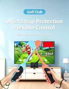 Golf Clubs Controller Grip for Nintendo Switch 2 Accessories Sports Game Accessories for Mario Golf Super Rush 2 Pack
