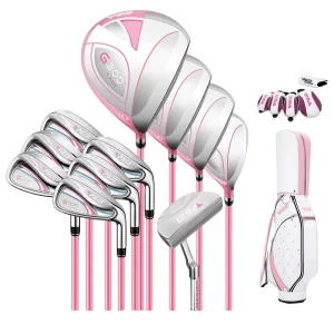 Golf Clubs Set Ladies Golf Clubs 11 Piece Right Handed Beginner Women Golf Clubs Complete Set with Golf Stand Bag