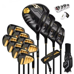 Golf Complete Set Forged Titanium Driver 1020 Soft Iron Irons Putter Head 13 Clubs Bag Men Headcover Right Handed