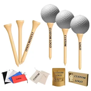 Golf Course Practice Wooden 42 54 70 83mm Professional Logo Wood Tees Bamboo Custom Golf Tee With Package