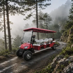 Golf Course Resort 8 Seater Electric Cart 6+2 Passenger 60V AC Motor Patrol Sightseeing Vehicle Customizable