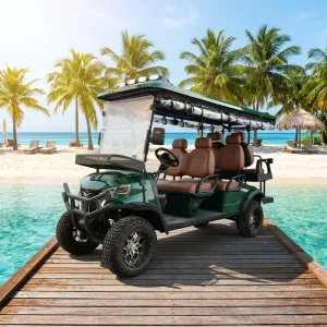 Golf Course Resort Hotel 6 Seater Electric Golf Cart 80 100km Range OEM Custom Color CE Certificate