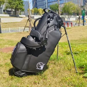 Golf Custom Logo Embroidery PU Leather Golf Bags for Men 14 Dividers Portable Golf Bag