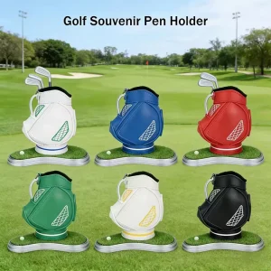 Golf Custom Top Grade PU Leather Golf Pencil Holder Golf Fan Gift for Desk Waterproof Golf Club Pencil Caddy