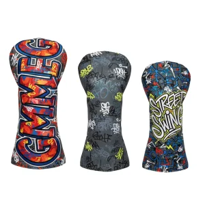 Golf Customization Headcover Colorful Golf Club Headcovers PU Leather Embroidery Logo Golf Head Cover