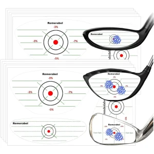 Golf Driver Blue Impact Tape Set Labels 150 pcs Self Teaching Sweet Spot and Consistency Analysis Training Aids Target Sticker