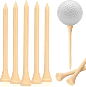 Golf Equipment Bamboo Studs Natural Color Bamboo Ball Holders and Seats Durable Plastic Golf Accessories