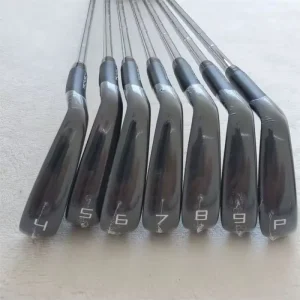 Golf General Head Set of Iron Club Unisex R S Flex Graphite Steel Shaft with Head Cover 7Pcs