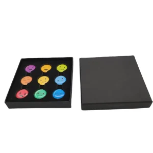 Golf Gift Box Set 9 Pack Mood Face Golf Ball Marker Funny Golf Gift for Men and Women