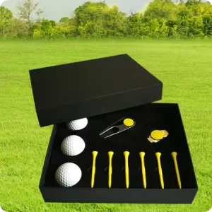 Golf Gift Set Custom Printed Stainless Steel and Rubber Paper Box Golf Combo Set Wedding Groomsman Outdoor Golf Souvenir Favor