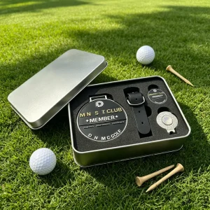 Golf Gift Set Engravable Golf Bag Tag Bulk Order Golf Forged Ball Marker