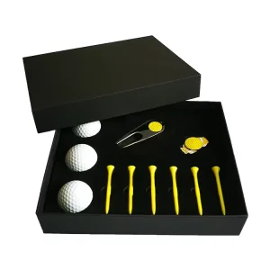 Golf Gift Set Outdoor Fashion Elegant Gift Box Custom Logo Golf Ball Divot Tool Tee Corporate Promotion Gift