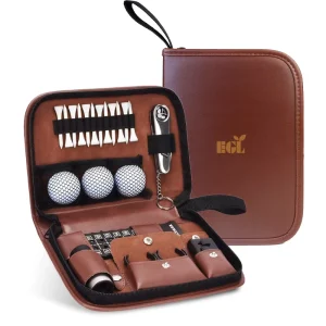 Golf Gifts for Men and Women Golf Accessories Set with Leather Case Golf Balls Rangefinder Tees Brush Scorer Multi tool