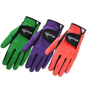 Golf Gloves Men Left Hand Breathable Green 3D Performance Mesh Non-slip Fiber Custom Men’s Golf Glove All Weather Grip