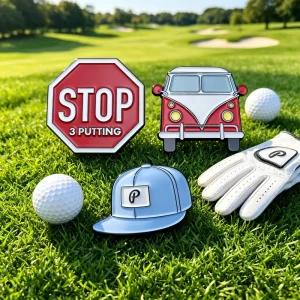 Golf Green Putting Slope Reader Ball Marker Putt Poker Chip Magnetic Putter Gift