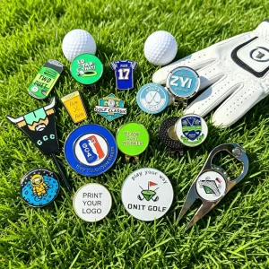 Golf Hat With Gold Blank Magnetic Leather Custom Metal Electric Golf Ball Marker Magnetic Necklace