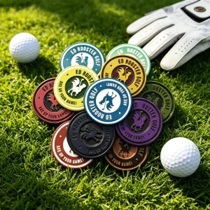 Blank White Accessory Metal Magnetic Custom Golf Ball Line Marker Laser Engrave for Golf Shoe Clip Set Image Holder