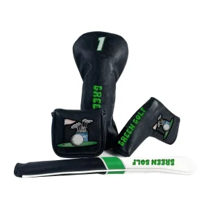 Golf Head Cover Custom Design Embroidery Logo Headcover Set Driver Putter Alignment Cover