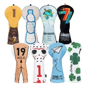 Golf Head Covers Premium PU Leather Golf Accessories Driver Club Golf Headcover for Men Women