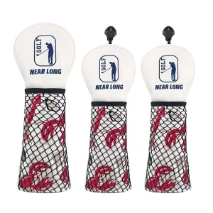 Golf Headcover PU Leather Waterproof Magnetic Soft Lining Anti Scratch Dustproof Portable Travel Golf Club Protector Accessory