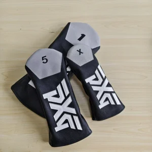 Golf Headcovers PU Leather Embroidery Magnetic Closure Driver Fairway Hybrid Putter Waterproof Golf Club Protective
