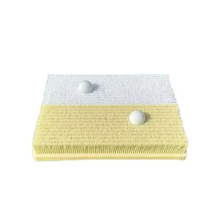 Golf Hitting Mat Golf Bunker Practice Mat Dual Sand Trap Trainer with Shallow and Deep Pit Simulation