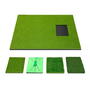 Golf Hitting Mat Golf Training Aids with Replaceable Inserts for Indoor and Outdoor Golf Training