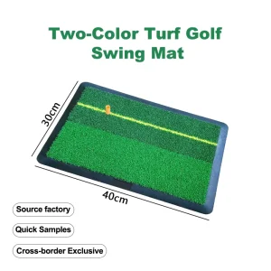 Golf Hitting Mat for Indoor Outdoor Practice Durable Artificial Turf Pad Weather Resistant Portable Design for Driving Chipping