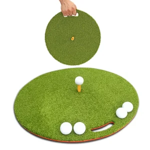 Golf Hitting Mat with High Density Artificial Turf and Anti Slip Rubber Backing Golf Training Equipment Golf Training Aids