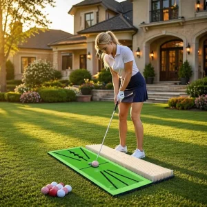 Golf Hitting Practice Mat 45*33cm PP EVA Material Sand Trap Bunker Fairway Rough Green Tee Swing Training Aid Portable Indoor