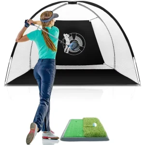 Golf Hitting Practice Net for Backyard Driving Indoor Outdoor Golf Chipping Swing Training Nets Ideal Golf Gift for Men