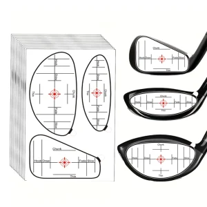 Golf Impact Tape High-Resolution Strike Stickers for Iron Wood Fairway Clubs Non-Residue Swing Training Aid Impact Labels