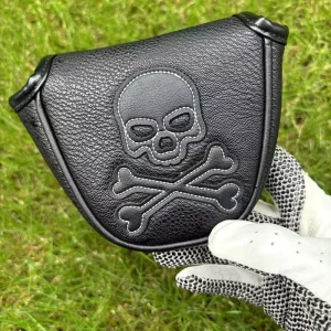 Golf Mallet Putter Headcover for Closure Custom Leather Patch Logo Eco-Friendly Pu Leather High Quality