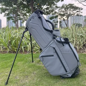Golf Manufacturer OEM ODM 6 14 Divider Premium Stand Golf Bags Leather Lightweight PU Leather Waterproof Golf