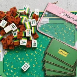 Golf Masters Luxury American Mahjong Set 160 Engraved Acrylic Tiles Custom Corporate Club Gift Game