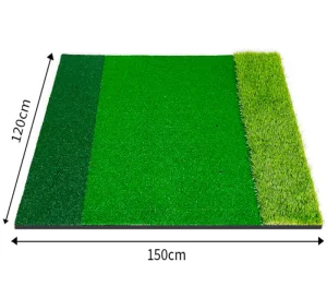 Golf Mat for Driving Range Tri-Turf Golf Practice Mat with Realistic Artificial Turf and EVA Backing for Indoor and Outdoor