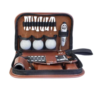 Golf Multi function Accessory Tool Kit Waterproof and Portable PU Leather Storage Bag Sets for Golf Sports