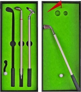 Golf Pen Desktop Game Mini Desktop Golf Pen Gift Set for Adults Men Dad Golfer Coworker Office Desk Accessories Birthday Gifts